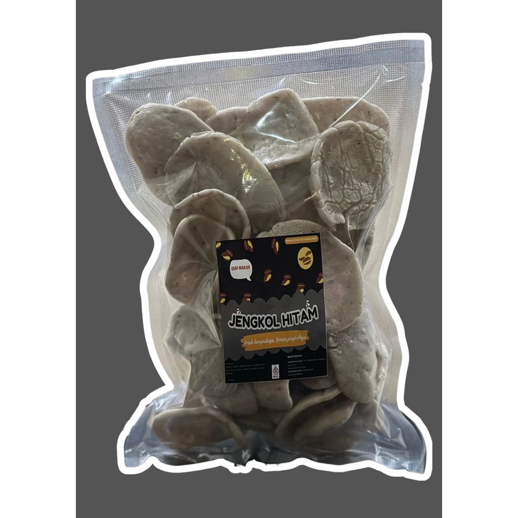 

Kerupuk jengkol hitam matang siap makan