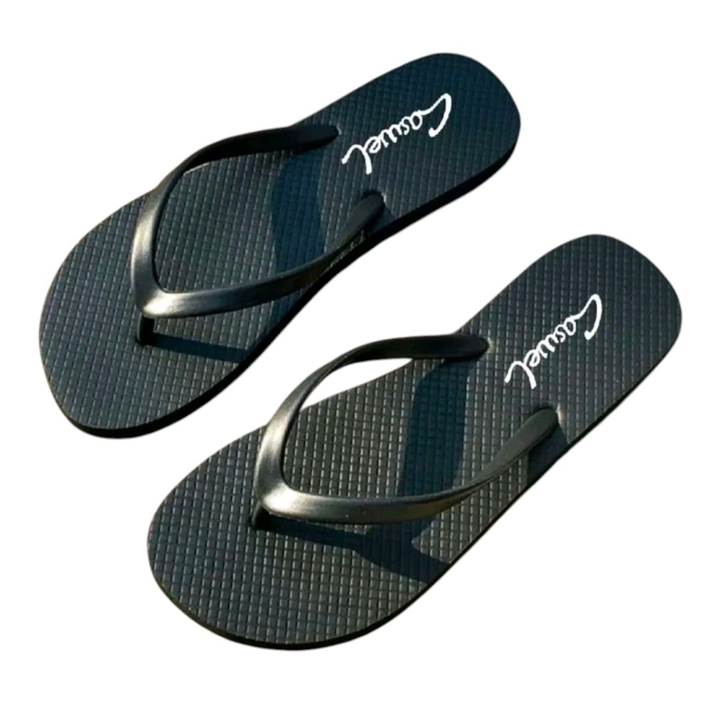 Sandal Jepit Wanita Dewasa Anti Slip Motif Kasual - Sandal Jepit Caswel Polos Santai Sandal Rumah