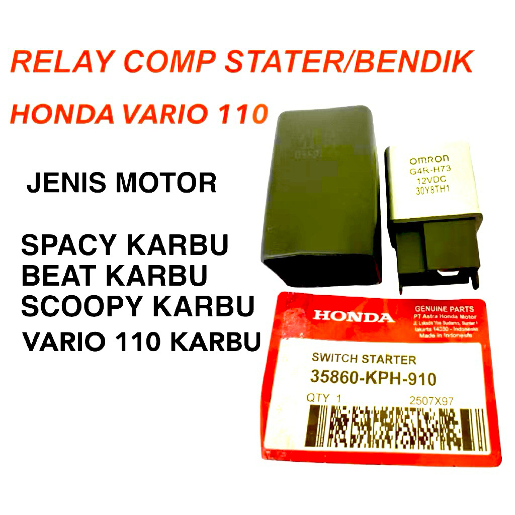 BENDIK RELAY STATER KHARISMA VARIO KARBU SCOOPY KARBU SPACY KARBU BEAT KARBU