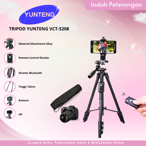 TRIPOD YUNTENG / TRIPOD HP / PENYANGGA HP / PENYANGGA KAMERA / STAND HP / KAMERA / TRIPOD MURAH / TR