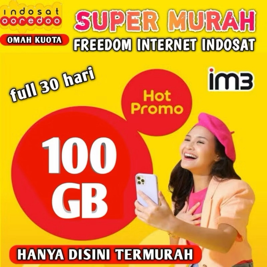 PAKET DATA INDOSAT 100GB FULL TANPA PEMBAGIAN