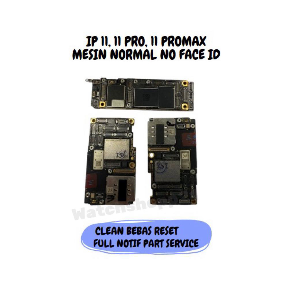 Motherboard Mesin iPhone 11/11 Pro/11 Pro Max 64GB 128GB 256GB No Face ID Unlocked Logic Board With 