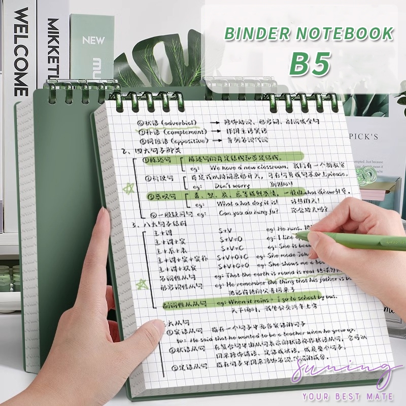 Binder 360 Derajat Notebook B5 Binder Notebook B5 Buku Tulis Sekolah Lucu Buku Notebook Aesthetic - 