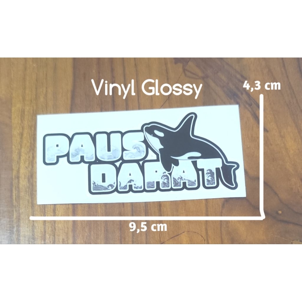 Sticker Paus Darat Tulisan Paus Darat Gambar Paus Darat
