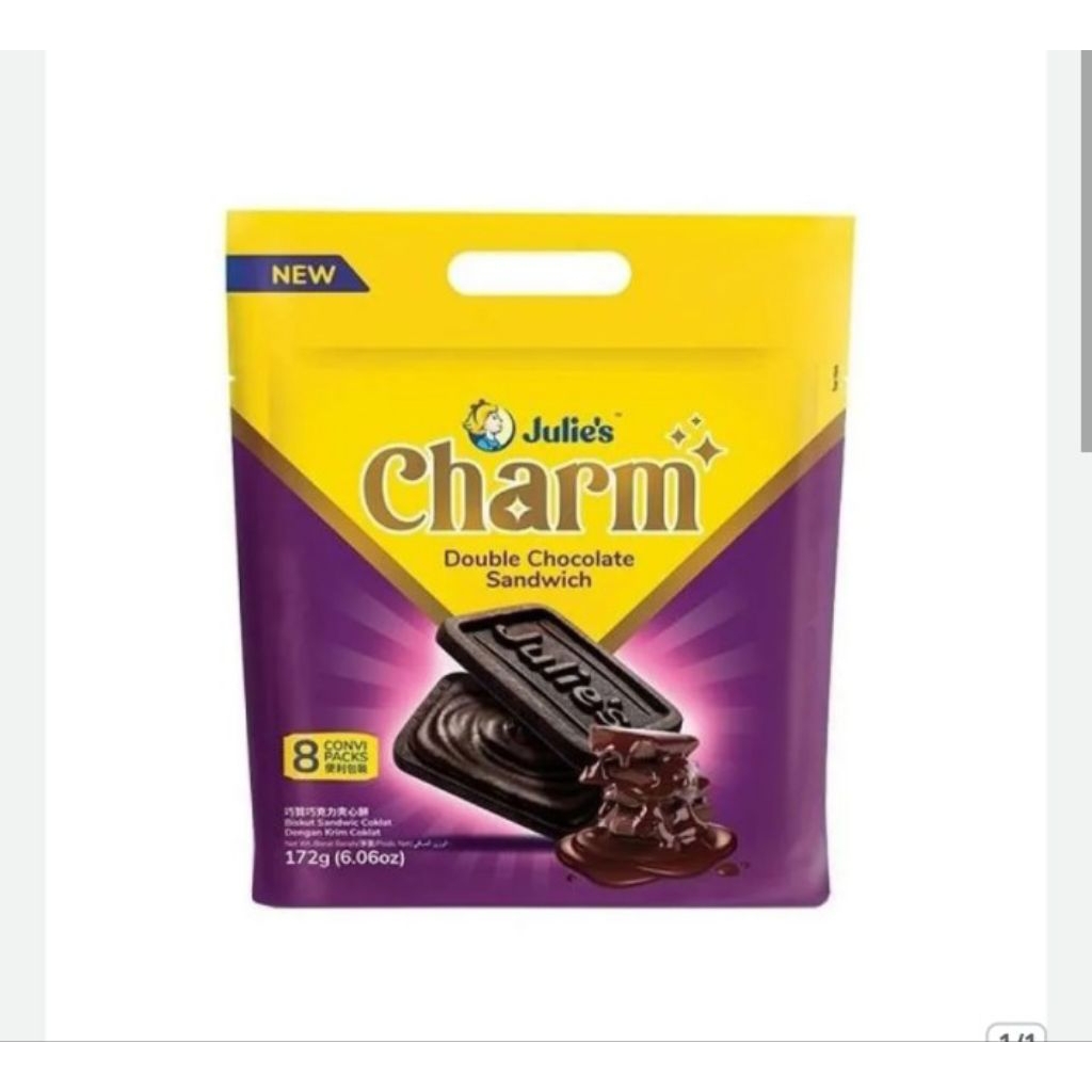 

julie's charm double chocolate sandwich 172gr