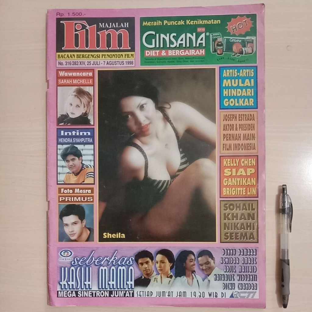 MAJALAH FILM TAHUN 1998 - Majalah Jadul Bekas Murah Original - B1