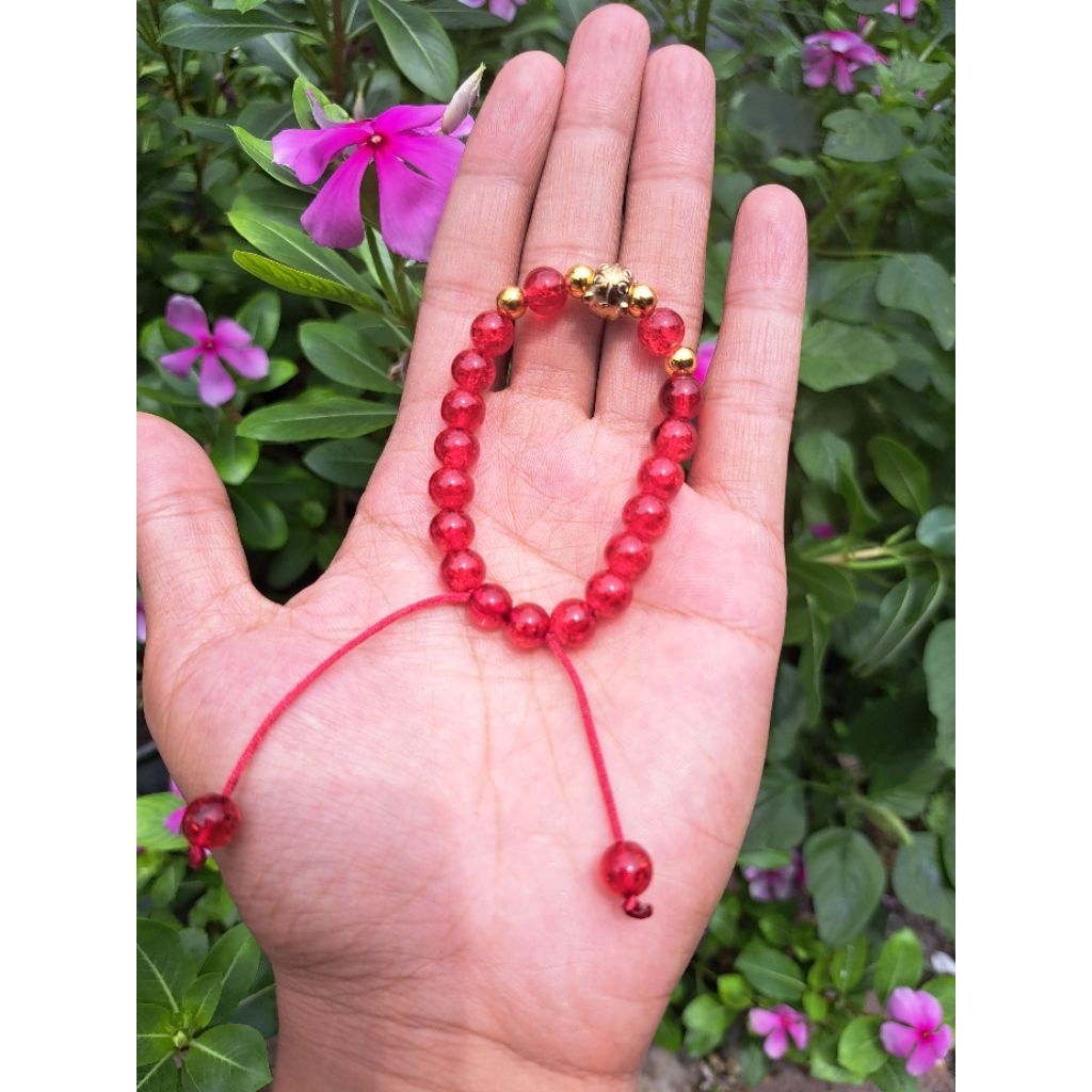 gelang monte kristal perpaduan monte emas tidak mudah luntur