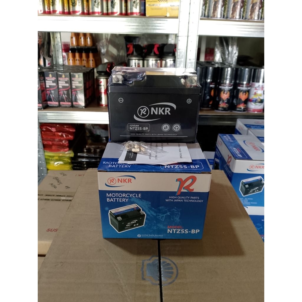 AKI NTZ5S-BP MEREK NKR AKI BEAT, SCOOPY, VARIO, DLL MODEL GTZ-5S