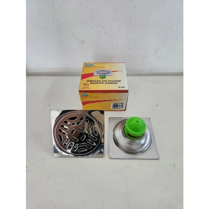 IGM SARINGAN GOT STAINLESS STEEL / SARINGAN LANTAI WC HEAVY POLISHED IGM