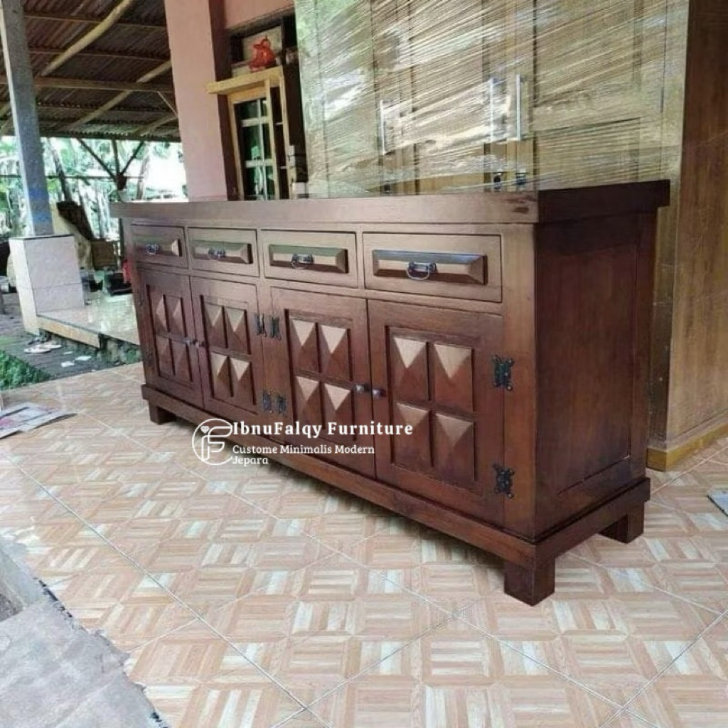 Bufet Tv Kayu Jati Minimalis, Bufet Tv Modern, Bufet Tv Minimalis Modern