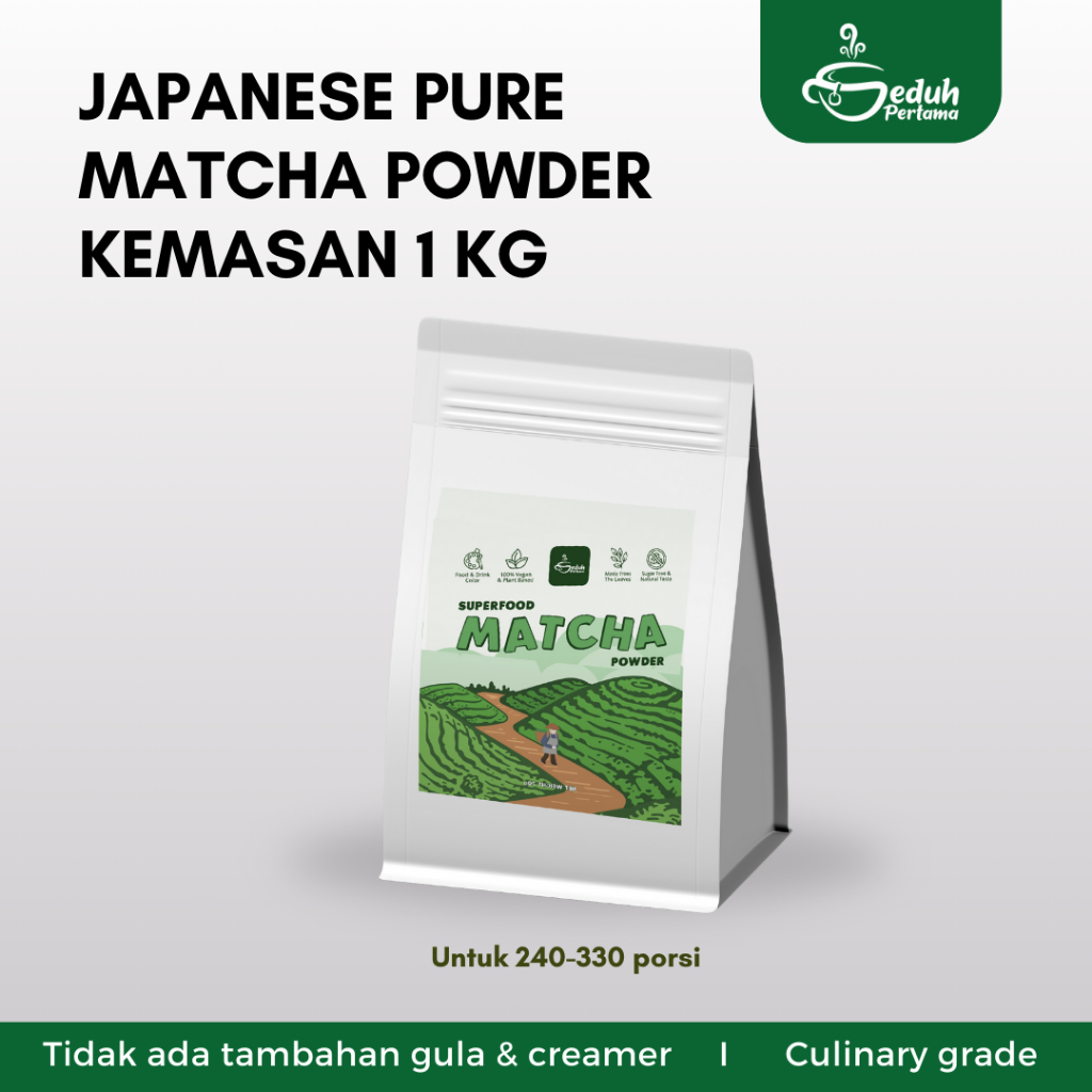 

Seduh Pertama Bigpack 1 Kg Japanese Pure Matcha Powder Culinary Grade