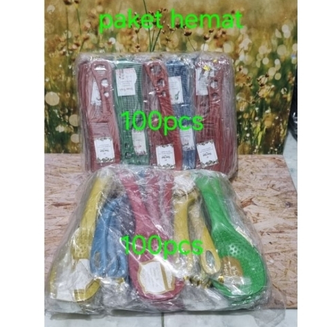 (Paket 200pcs) Sisir Mini Kemas Plastik/Centong Mejicom Kemas Plastik (free buku tamu)