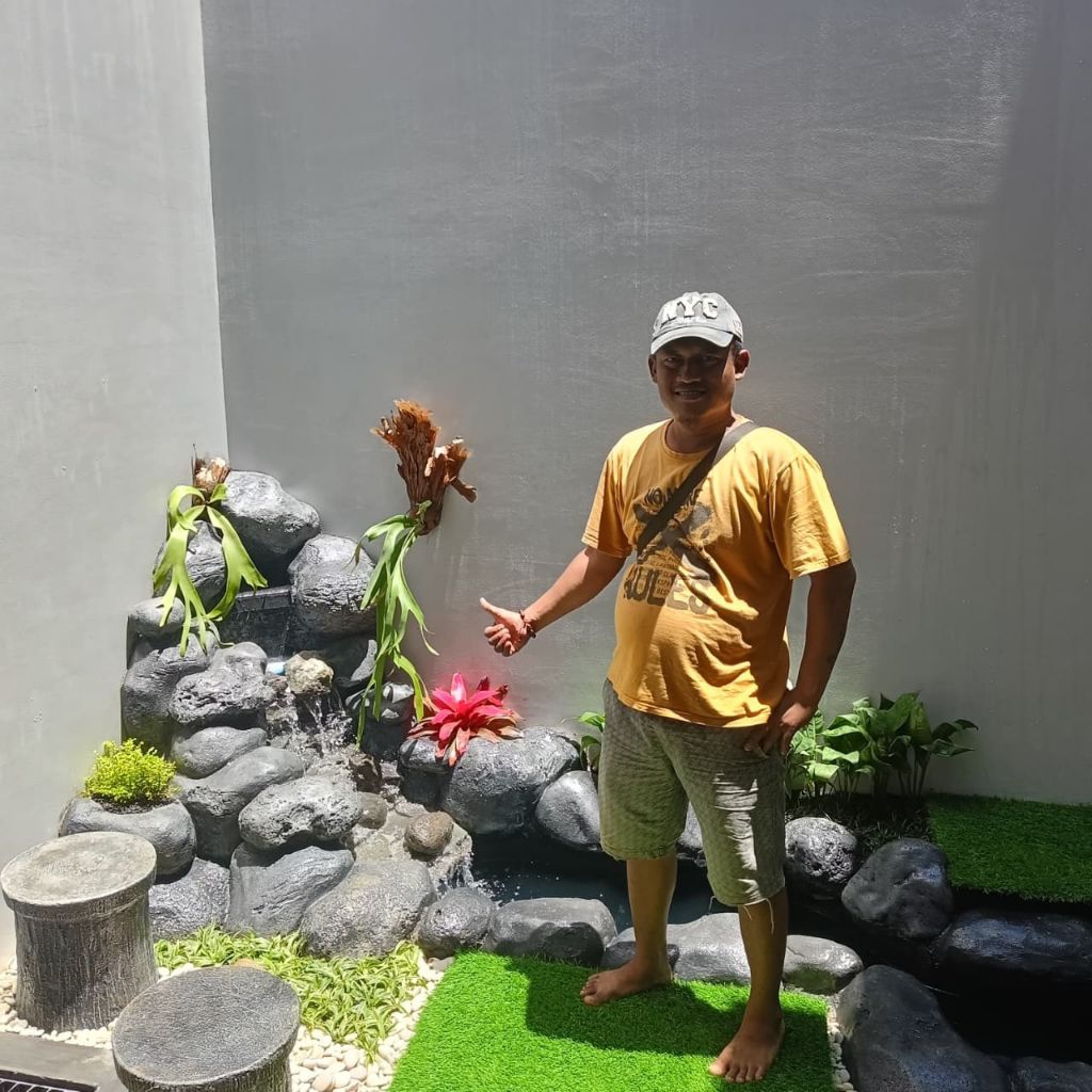 kolam koi kolam sungai natural kolam batu