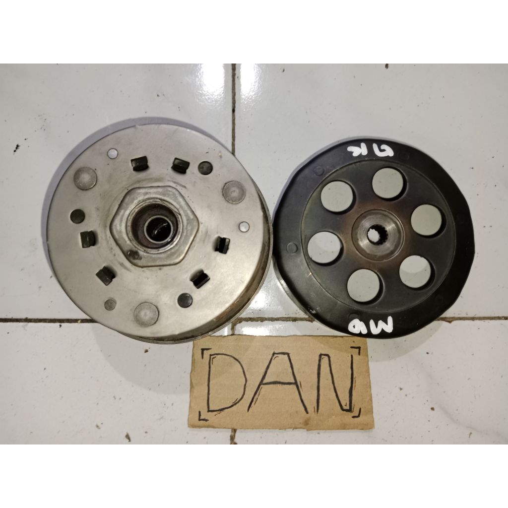 Puli belakang set kampas dan mangkok ganda yamaha mio smile sporty soul karbu ori lepasan