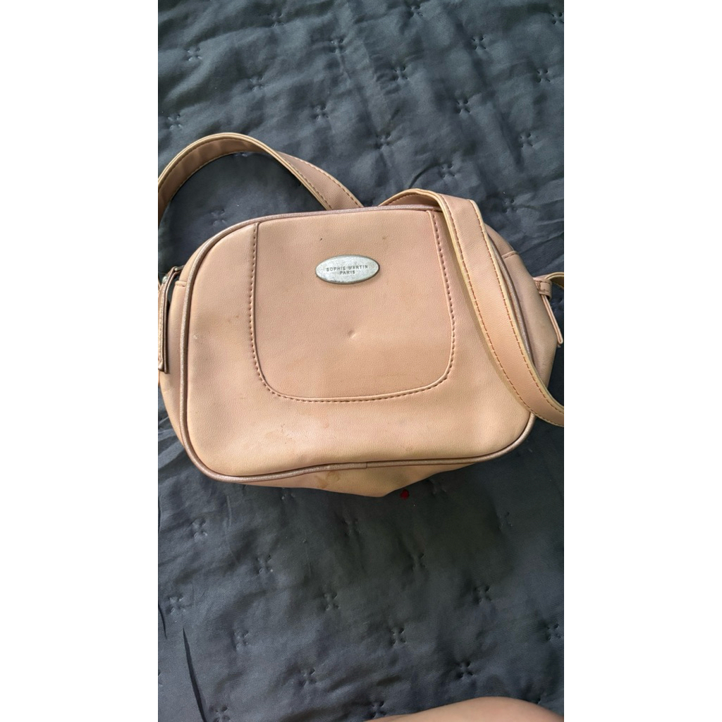 Preloved Tas Sophie Martin Paris Sling Bag Peach