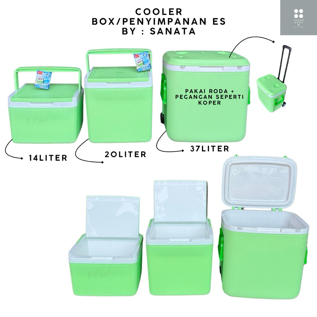 Sanata - Cooler Box Sanata 14 Liter 20 Liter dan 37 Liter + Tarikan Roda / Kotak Tempat Es Pendingin