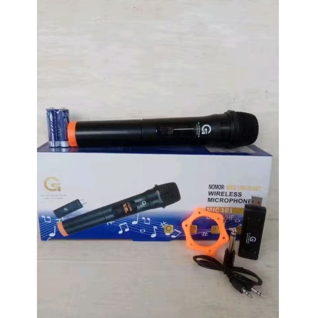 Mic wireless g power black usb-vhf Microphone Wireless G-Power Mic 101 professional
