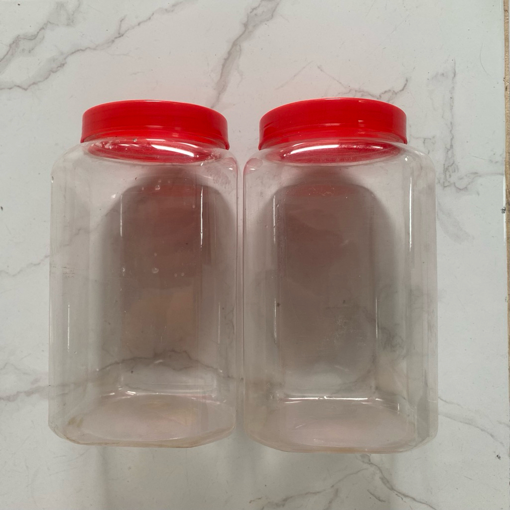 TOPLES IKAN CUPANG + TUTUP 2 LITER SECON/BEKAS