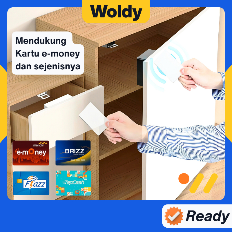 Set Kunci Digital RFID Lemari Laci Loker Kabinet Sensor Lock Hidden Security