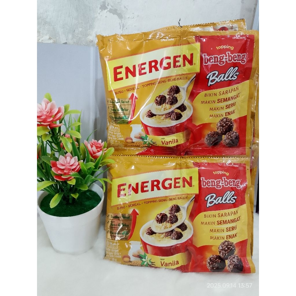 

NEW - ENERGEN VANILA TOPING BALLS BENG BENG ISI 10SACHET