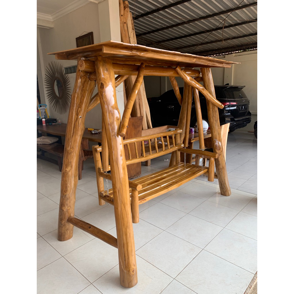 Ayunan kayu jati Bandulan kayu jati solid