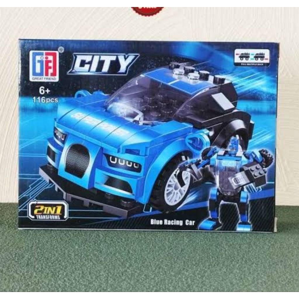Lego Cars – Mainan Lego Mobil Tarik & Robot Transformer