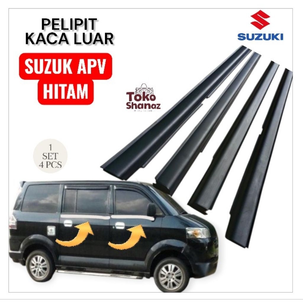 pelipit kaca luar mobil suzuki apv original 1 set
