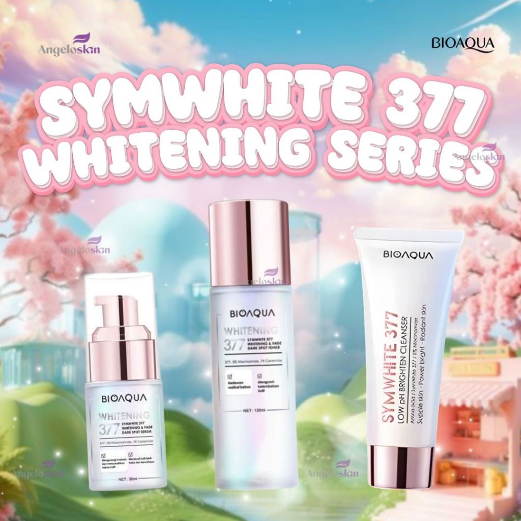 ✨ANGELO SKIN✨BIOAQUA SymWhite 377 Whitening Series | Fade Dark Spot Skincare 1 Set Lengkap BPOM Basi