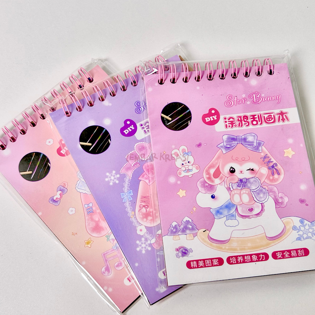 

Scratch Book Warna Warni Kertas Mini Star Bunny