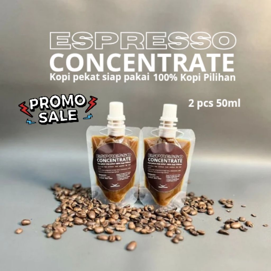 

2 pcs Espresso Concentrate 50ml Kopi Pouch Sachet