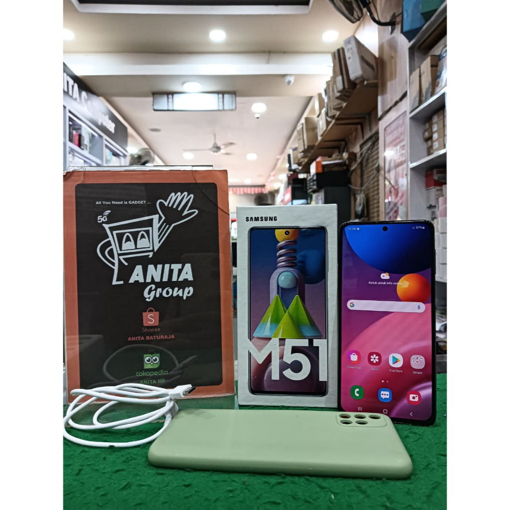 SECOND SAMSUNG M51 RAM 8/128GB (BLACK) FULLSET