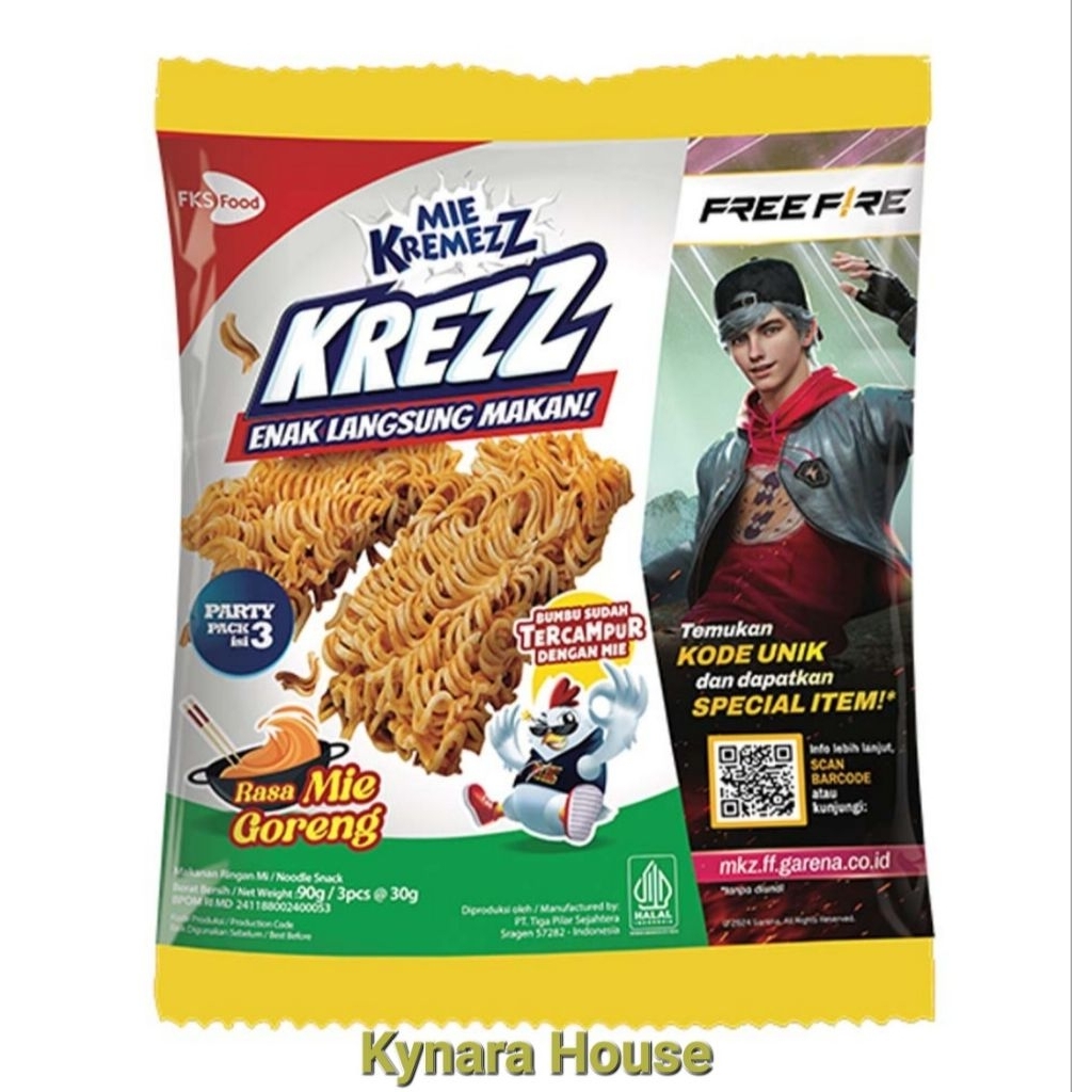 

Mie Kremezz Camilan Rasa Mie Goreng Party Pack 3x30gr