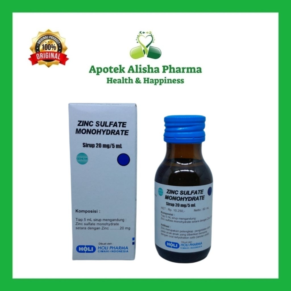 Zinc Sulfate Sirup 60ml Mepro Lusin / Botol