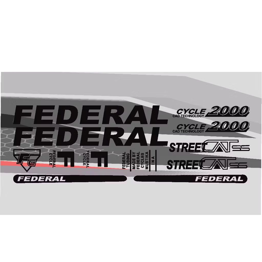 Sticker sepeda FEDERAL FC 2000 STREET CAT cutting