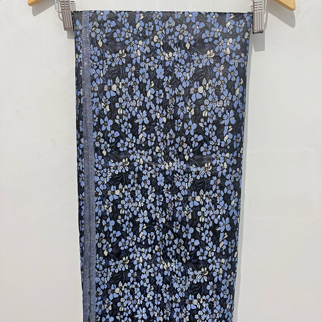 Kain Meteran Songket warna Navy atau Biru Dongker Mewah Murah