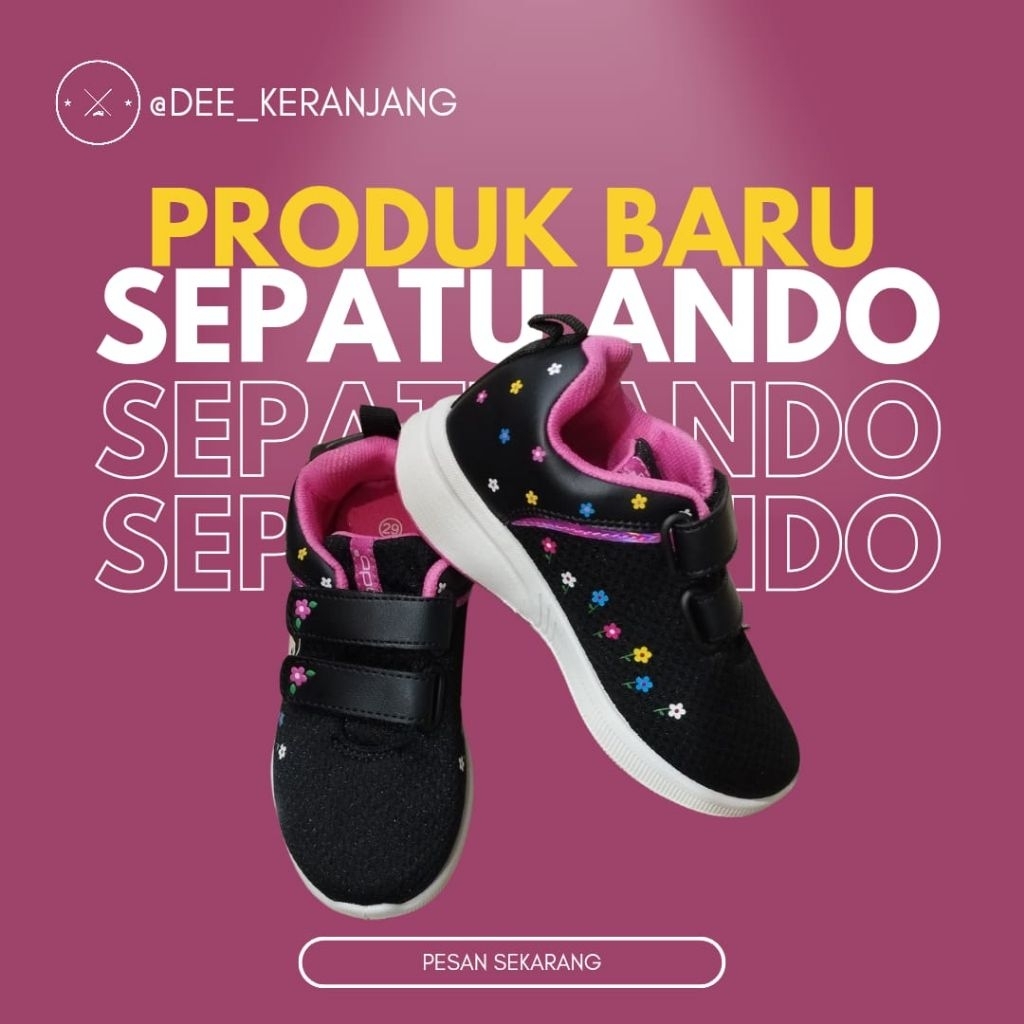 Sepatu Anak cewek karakter Ando
