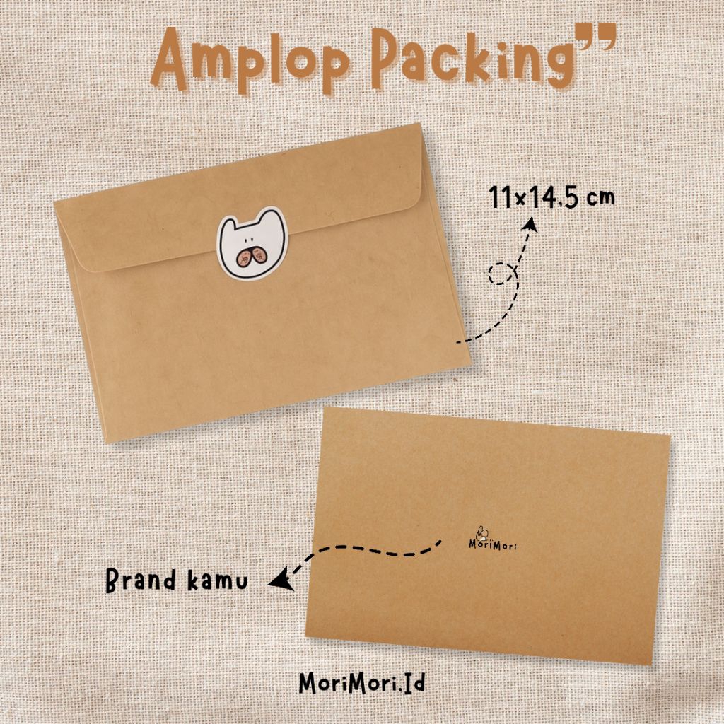 Amplop packing | Amplop Coklat || Amplop aesthetic || Amplop nama brand custom || Amplop vintage || 