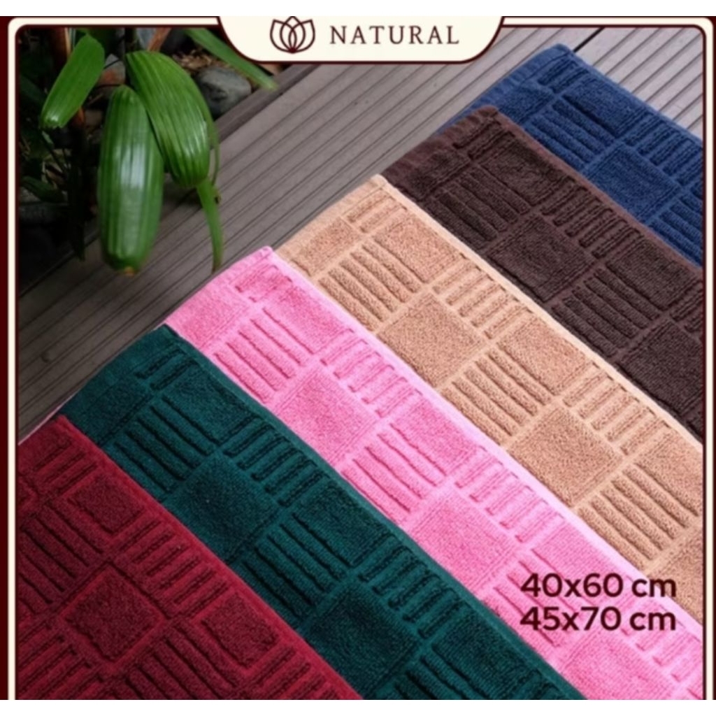 Keset Handuk Keset Kaki Natural by Chalmer kualitas Tebal dan menghisap anti slip medan murah