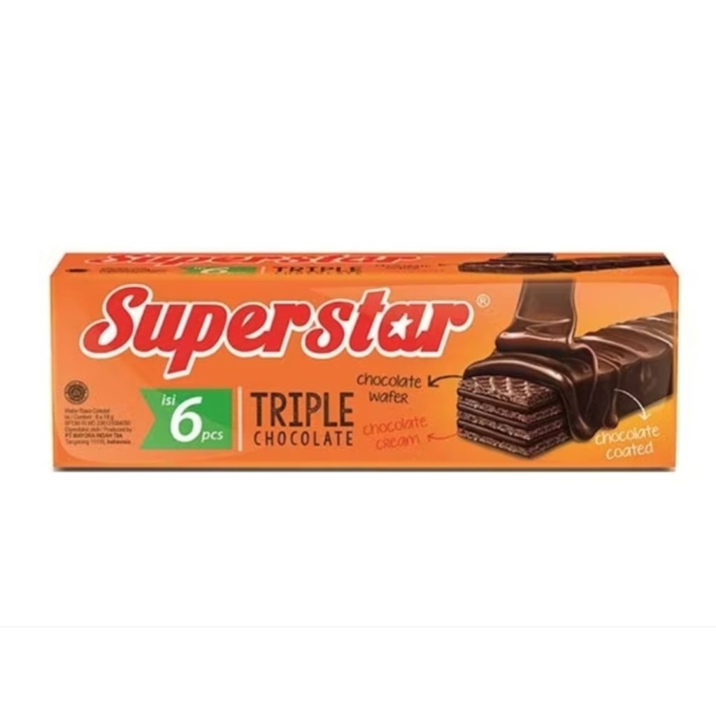 

SUPERSTAR TRIPLE CHOCOLATE 6 pcs x75 gr - Coklat