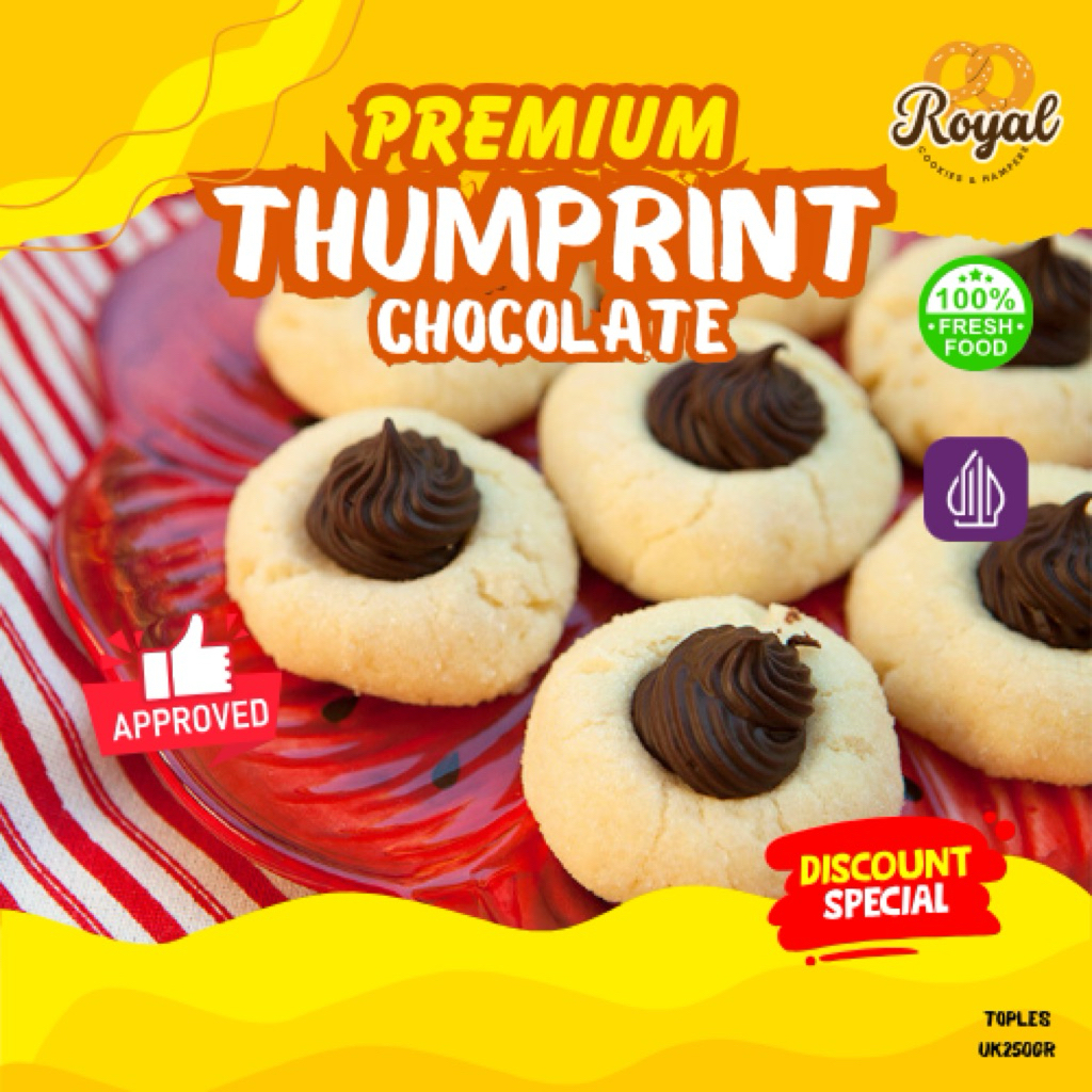 

(FreshOven) 250GR Thumprint Coklat Chocolate Homemade Kue Kering Premium