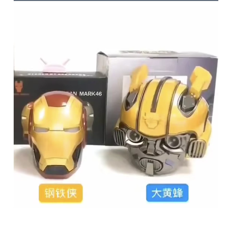 Speaker Bluetooth Karakter Superhero Iron Man & Bumblebee – Mini Portable Audio