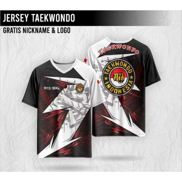Jersey Taekwondo Bahan Dryfit Gratis Pasang Nama & Logo / Jersey Taekwondo