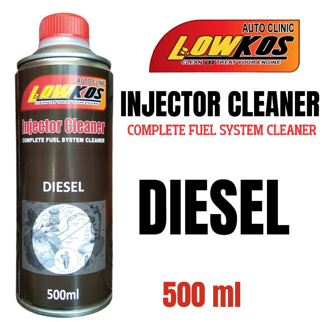 LOWKOS Injector Cleaner Diesel 500ml Pembersih Injektor Mobil Diesel Complete Fuel System Cleaner