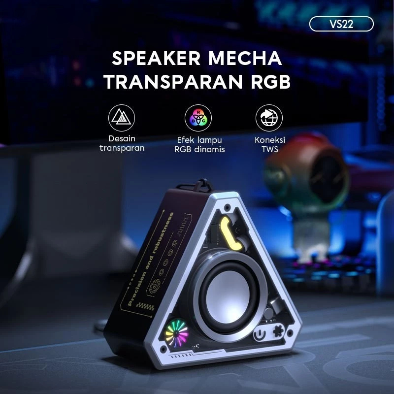HOT SALE Speaker Bluetooth 5.3 Portable Mini Rumah Mesin Musik Subwoofer RGB LED Light Speakers tws