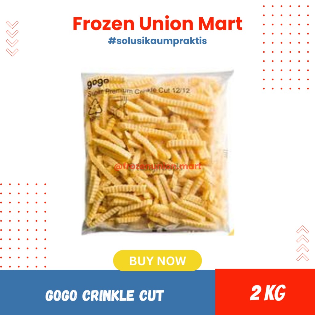 

GOGO Crinkle Cut 2 KG French Fries | Kentang goreng crinkle