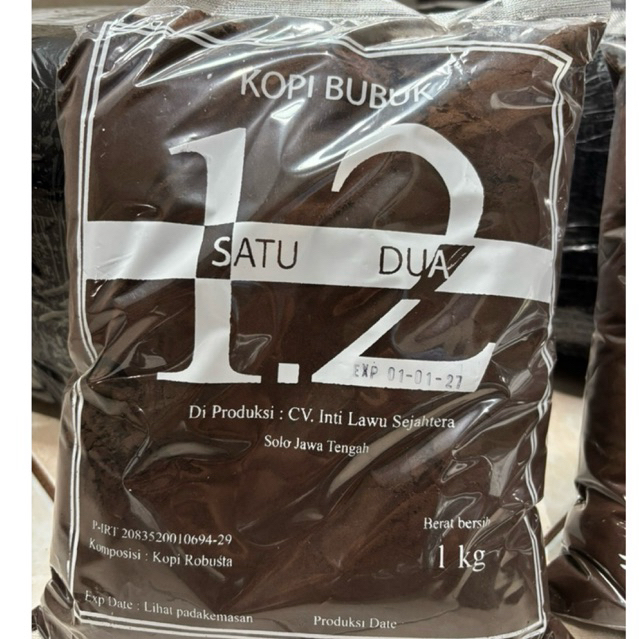 kopi bubuk lelet robusta satu dua 1kg.