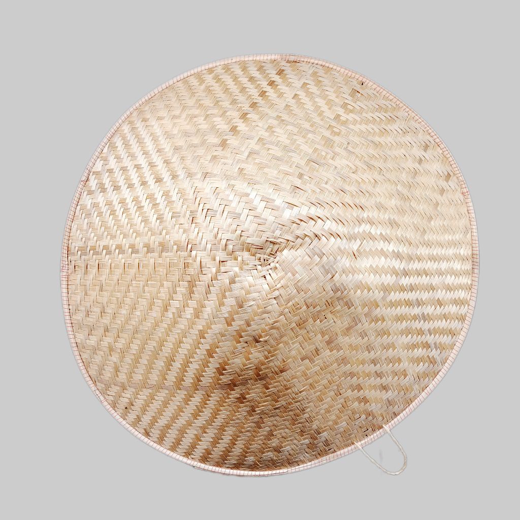 Topi caping ibu - caping jumbo 50 cm - topi anyaman bambu - topi petani - caping Jogja
