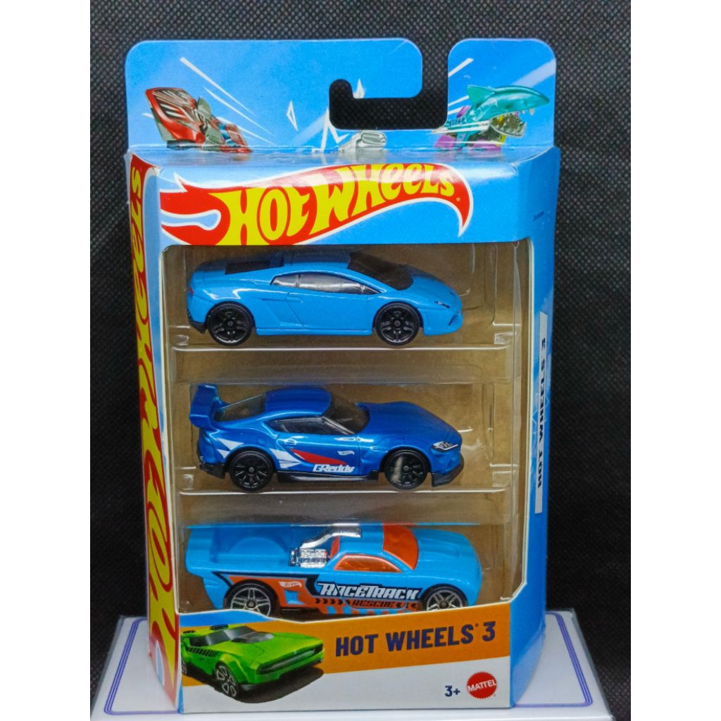 Hot Wheels 3 Pack Gr Supra Blue Lamborghini
