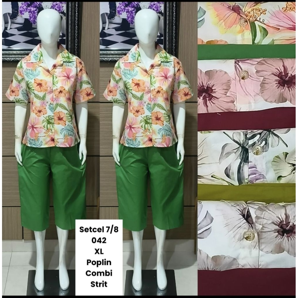 Setelan Celana 7/8 fashione wanita dewasa