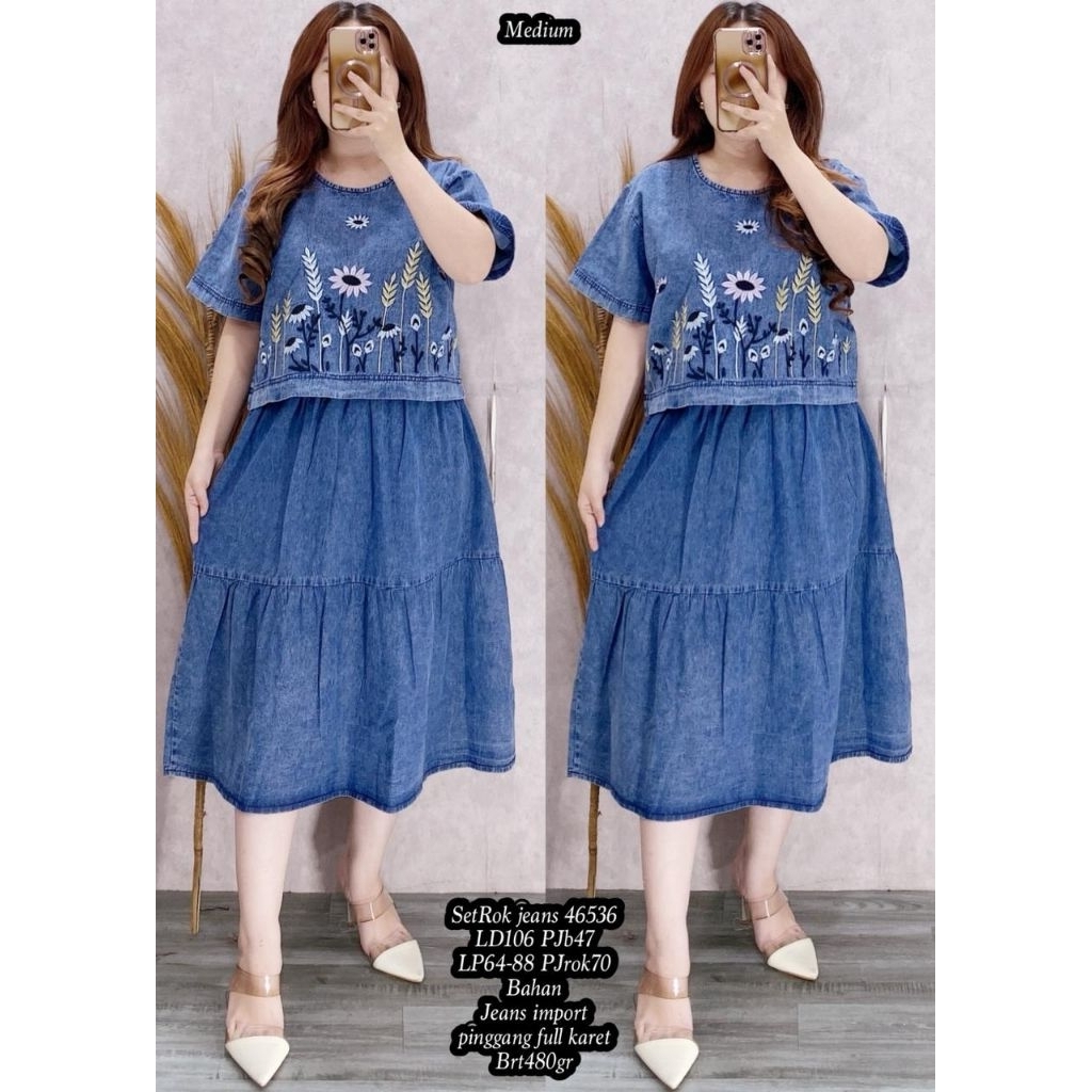 FR Setelan rok jeans 46536